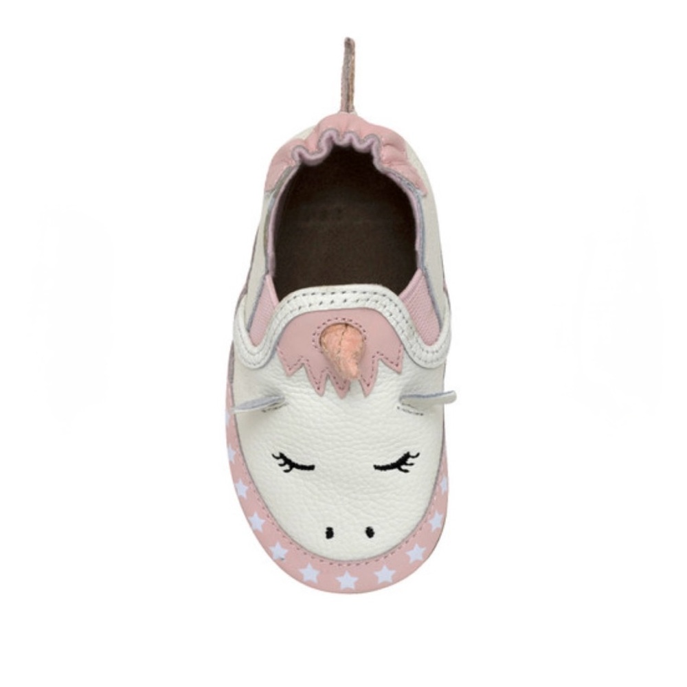 Evie Soft Soles Pink and White Unicorn Kids Shoes